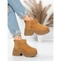 Ghete Dama din piele naturala 5W70 YELLOW | PANTOFUL