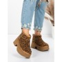 Ghete Dama din piele naturala 5W70 LEOPARD PRINT | PANTOFUL