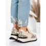 Pantofi Casual Dama din piele naturala 58W26 YELLOW-LEOPARD | PANTOFUL