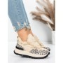 Pantofi Casual Dama din piele naturala 58W26 YELLOW-LEOPARD | PANTOFUL
