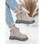 Ghete Dama din piele naturala 58W28 GREY | PANTOFUL