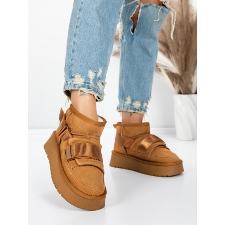 Ghete Dama din piele naturala 3AL76 YELLOW | MEI