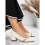 Topánky na nízkom podpätku 3XKK99 Biely » MeiMall.sk