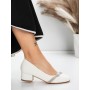 Topánky na nízkom podpätku 3XKK99 Biely » MeiMall.sk