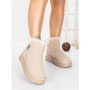 Ghete Dama din piele naturala 5W95 KHAKI | PANTOFUL