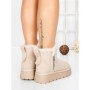 Ghete Dama din piele naturala 5W95 KHAKI | PANTOFUL
