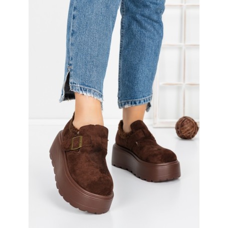 Ghete Dama cu Platforma 58WL18 BROWN | MEI