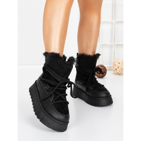 Ghete Dama cu Platforma 5GB9 BLACK | MEI