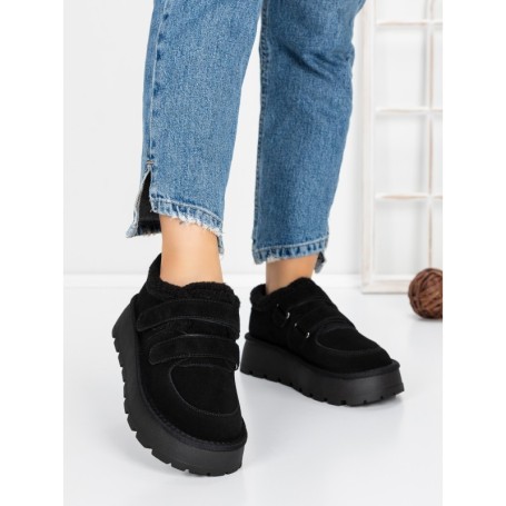 Ghete Dama din piele naturala 5W92 BLACK | PANTOFUL