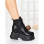 Ghete Dama cu Platforma 58WL30 BLACK | MEI