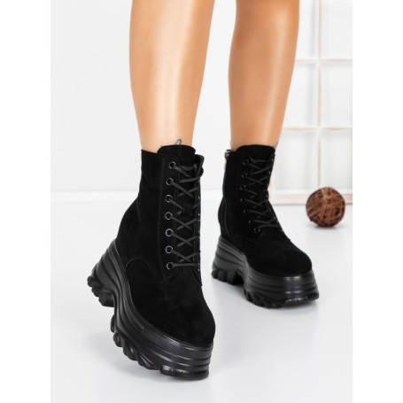Ghete Dama cu Platforma 58WL31 BLACK | MEI