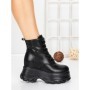 Ghete Dama cu Platforma 58WL31 BLACK | MEI
