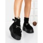 Ghete Dama cu Platforma 56WL12 BLACK | MEI