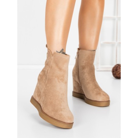 Ghete Dama cu Platforma 5AH51 DARK BEIGE | MEI