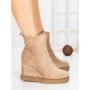Ghete Dama cu Platforma 5AH51 DARK BEIGE | MEI