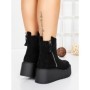 Ghete Dama cu Platforma 5AH56 BLACK | MEI
