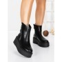 Ghete Dama cu Platforma 5AH56 BLACK | MEI