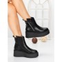 Ghete Dama cu Platforma 5AH56 BLACK | MEI