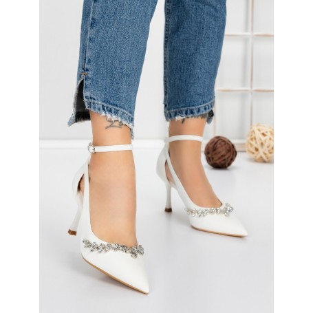 Pantofi Stiletto 5DC26 WHITE | MEI