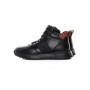 Ghete Barbati din piele naturala 5786 BLACK-RED | ADVANCER