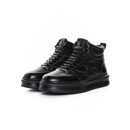 Ghete Barbati din piele naturala 88130 BLACK | ADVANCER