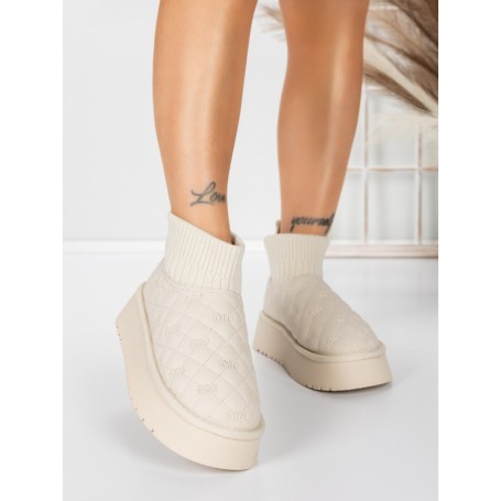 Ghete UG Dama 8733 BEIGE | MEI