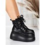 Ghete Dama cu Platforma 56WL16 BLACK | MEI