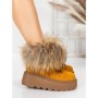 Ghete Dama din piele naturala 3ASJN73 YELLOW | PANTOFUL