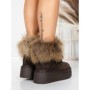 Ghete Dama din piele naturala 3ASJN73 BROWN | PANTOFUL