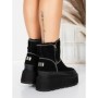 Ghete Dama din piele naturala 3ASJN75 BLACK | PANTOFUL