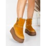Ghete Dama din piele naturala 3ASJN75 YELLOW | PANTOFUL