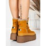 Ghete Dama din piele naturala 3ASJN75 YELLOW | PANTOFUL