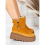 Ghete Dama din piele naturala 3ASJN75 YELLOW | PANTOFUL