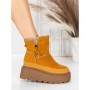 Ghete Dama din piele naturala 3ASJN75 YELLOW | PANTOFUL