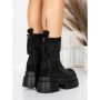 Ghete Dama cu Platforma 5SJN23 BLACK | MEI