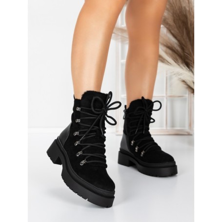 Ghete Dama cu Platforma 5AH67 BLACK | MEI