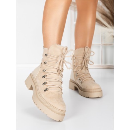 Ghete Dama cu Platforma 5AH67 BEIGE | MEI