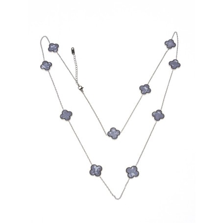 Colier YP-37 ARGINTIU-ALB | MEI