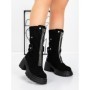 Ghete Dama din piele naturala 52AD5 BLACK | PANTOFUL