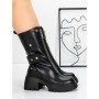 Ghete Dama din piele naturala 52AD5 BLACK | PANTOFUL
