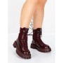 Ghete Dama din piele naturala 52AD8 WINERED | PANTOFUL