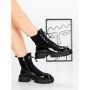 Ghete Dama din piele naturala 52AD8 BLACK | PANTOFUL