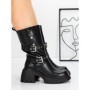 Ghete Dama din piele naturala 52AD11 BLACK | PANTOFUL