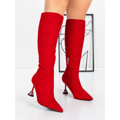 Cizme Dama cu Toc 5XKK66 RED | MEI