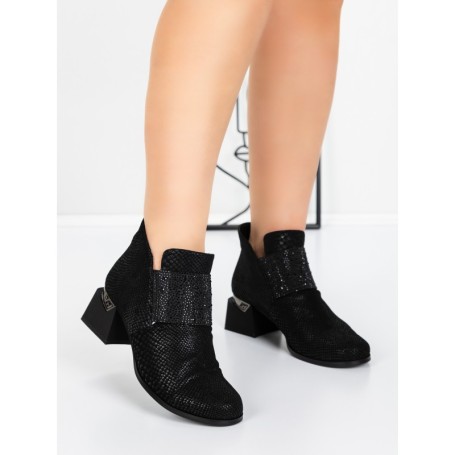 Ghete Dama din piele naturala K244-93R BLACK | JOSE SIMON