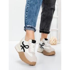 Pantofi Sport Dama cu Platforma 3A1 WHITE | MEI