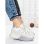 Pantofi Sport Dama cu Platforma 3A1-1 WHITE | MEI