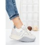 Pantofi Sport Dama cu Platforma 3A1-1 WHITE | MEI