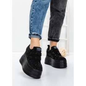 Pantofi Sport Dama cu Platforma 3591-8 BLACK | MEI