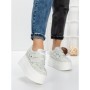 Pantofi Sport Dama cu Platforma 3591-8 WHITE | MEI
